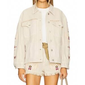 NEW ISABEL MARANT manona denim jacket in ecru